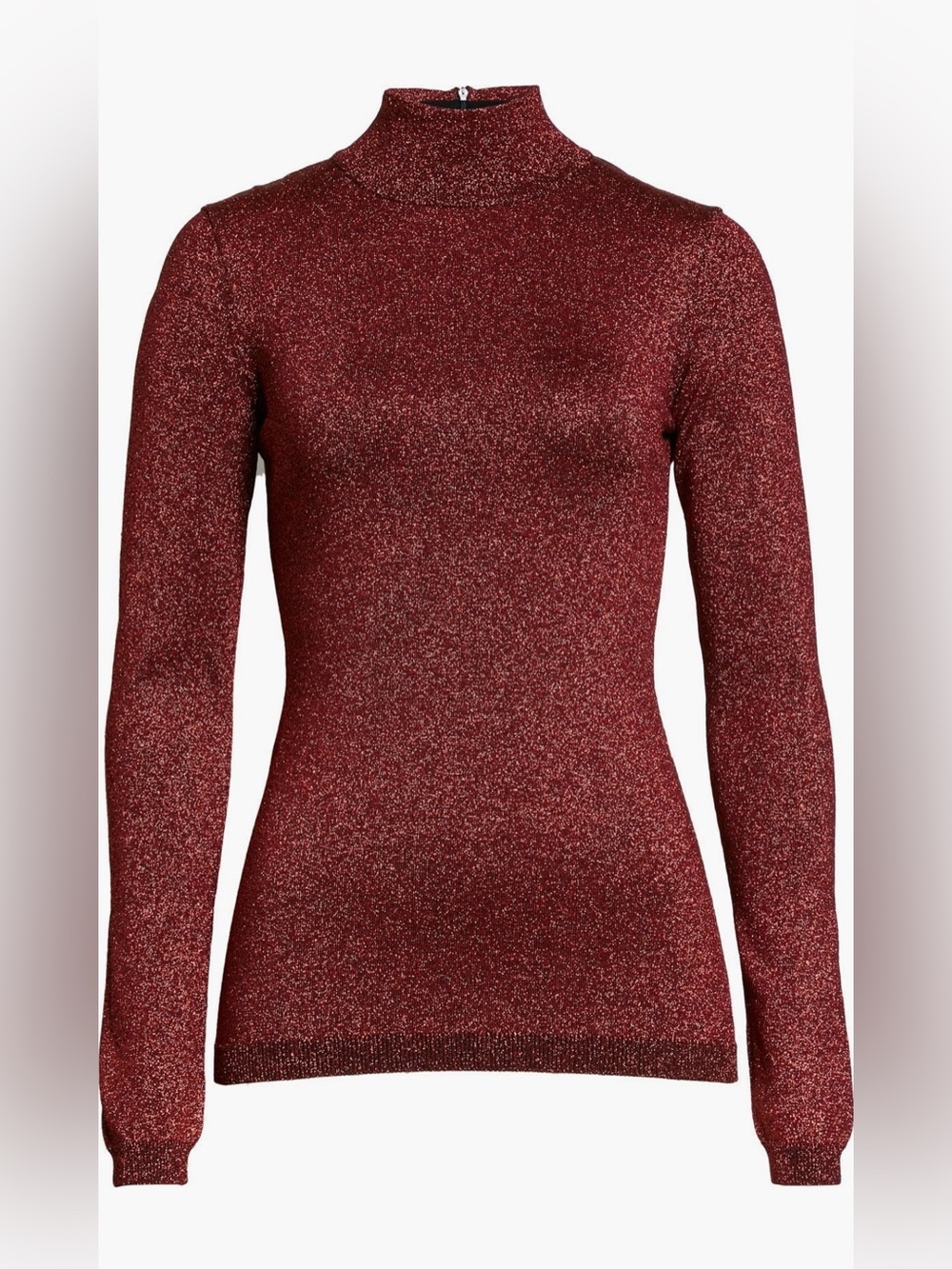Stella McCartney Metallic Deep Rust Colored Turtleneck Sweater-LIKE NEW